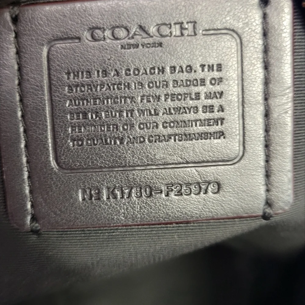 Coach F25979 Black Leather Satchel with Silver Hardware